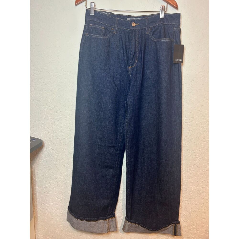 NWT Joe’s Jeans Size 29 Dark Wash High Rise Wide Leg Cuffed Denim